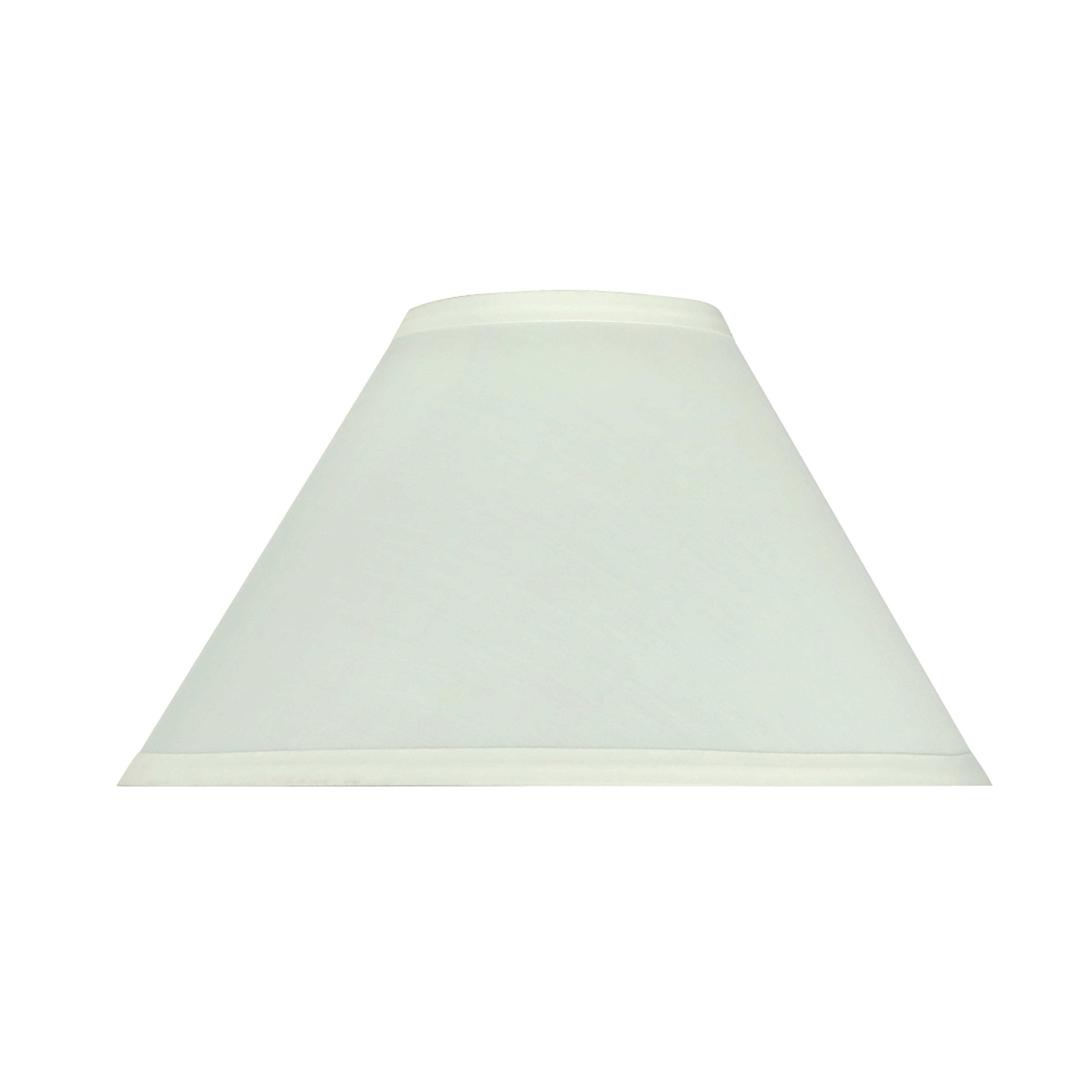 11" Off-White Cotton Empire Lamp Shade with Brass Fitter