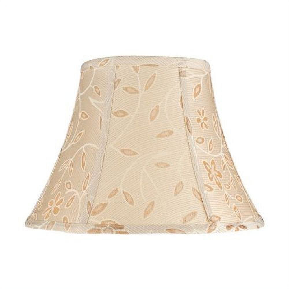 Light Gold Jacquard Textured Fabric Bell Lamp Shade
