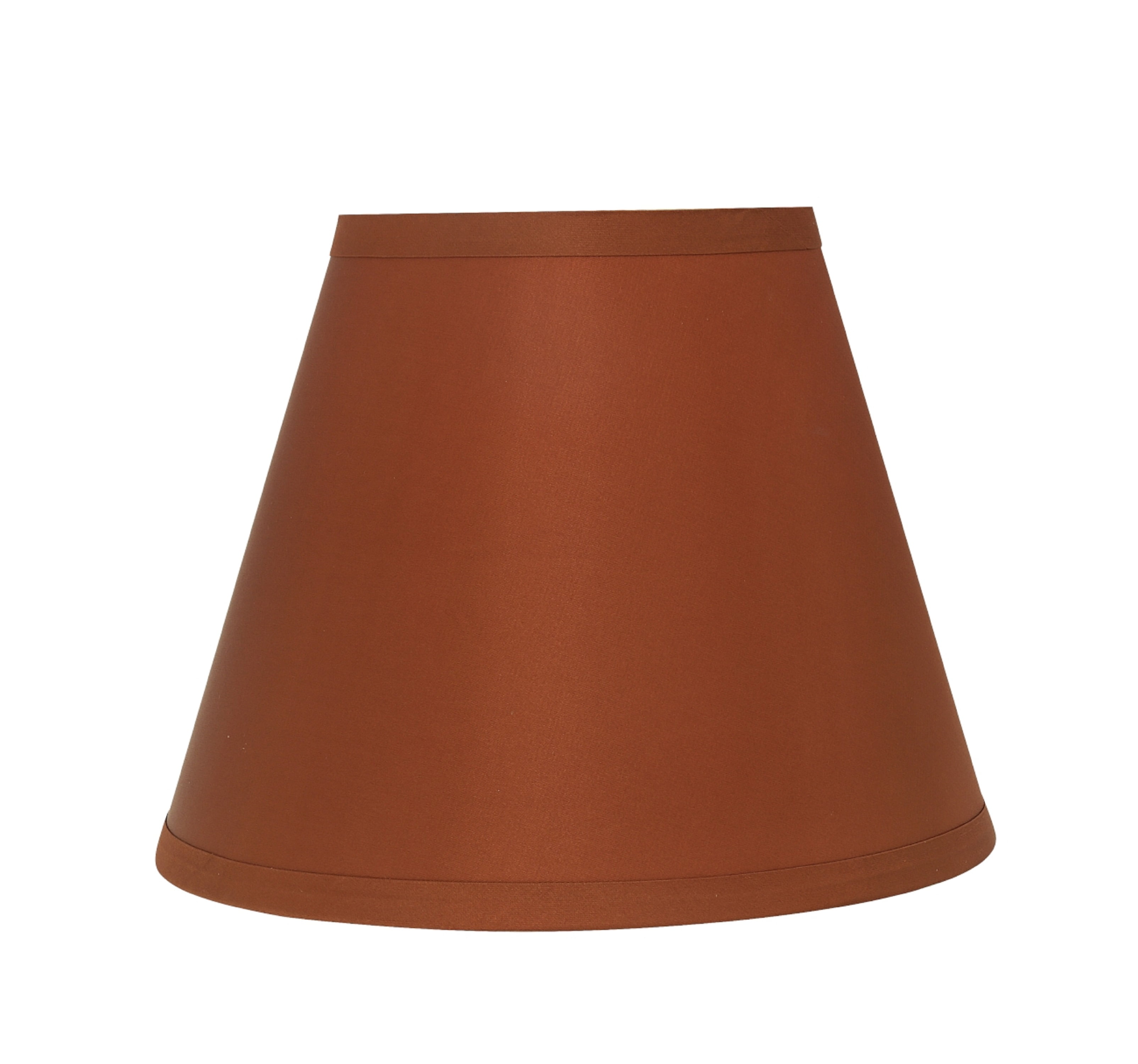 Burnt Orange Sateen Fabric Empire Lamp Shade, 13" Wide