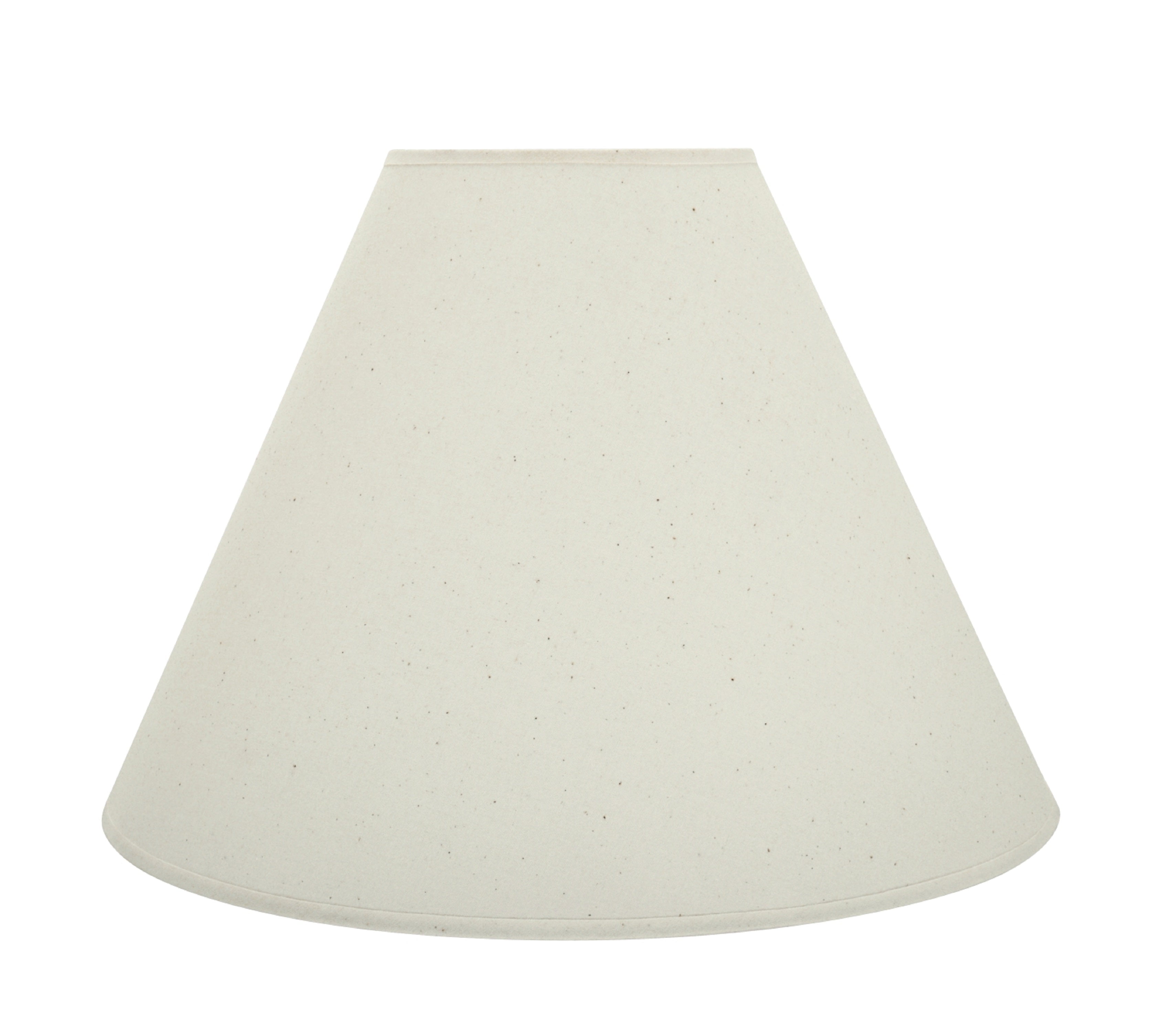 Ivory Cotton Empire Lamp Shade with Spider Fitter, 16'' Wide