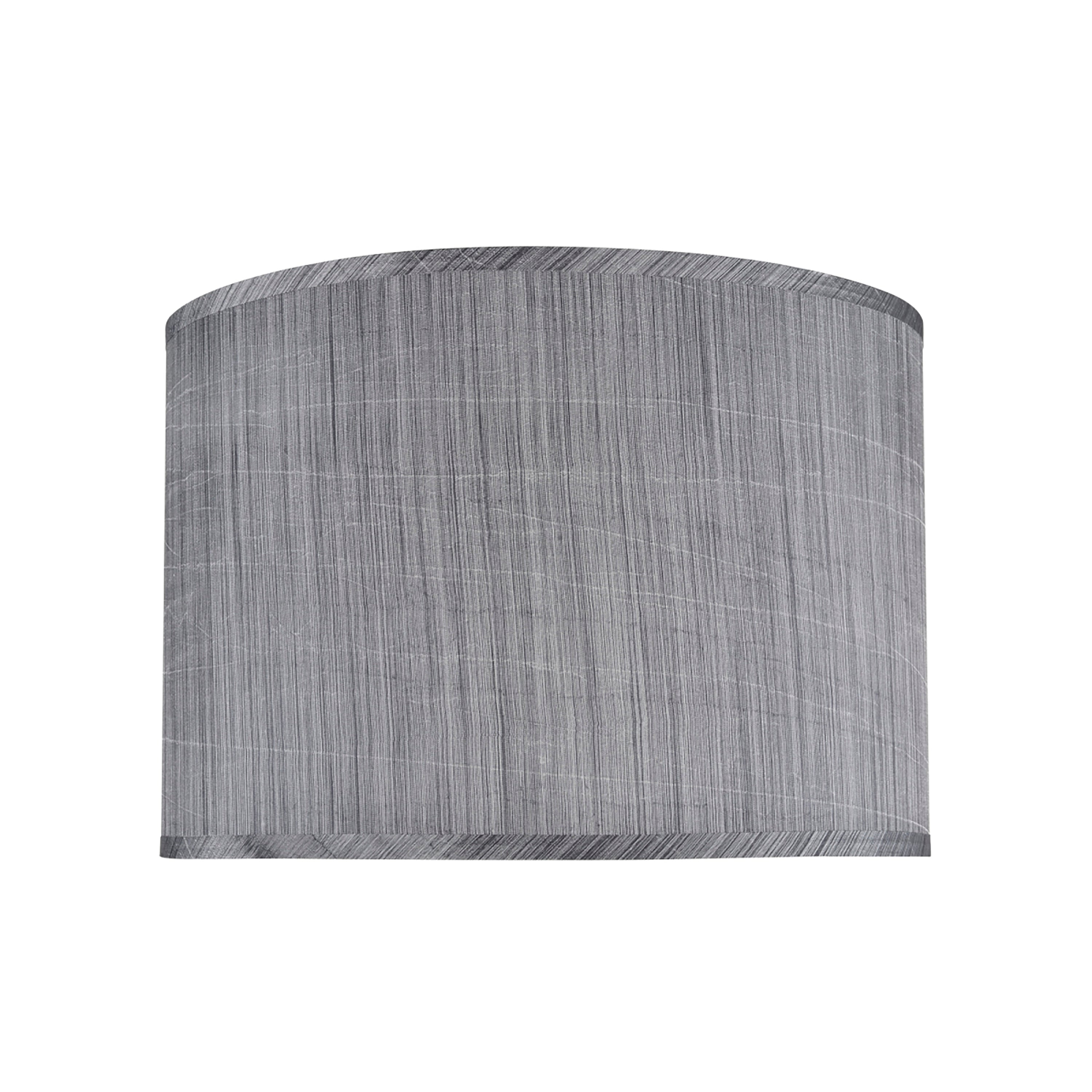 16'' Gray and Black Synthetic Fabric Drum Lamp Shade