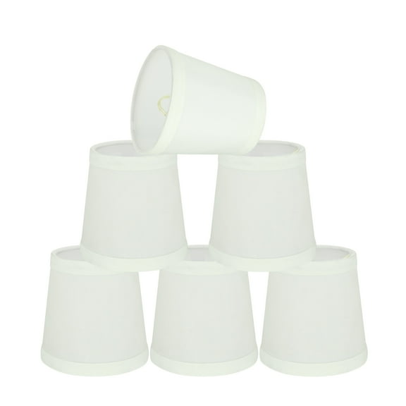 Aspen Creative Corporation 4'' Cotton Empire Candelabra Shade (Set of 6)