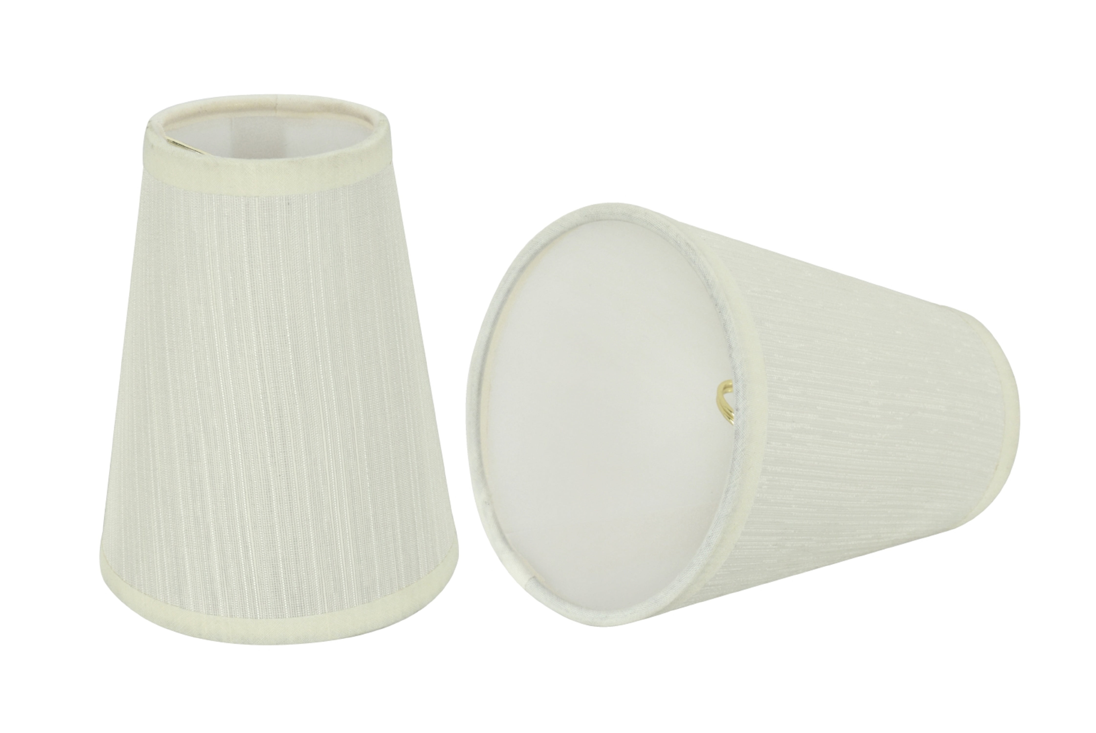 Off-White Gauze Textured Fabric Empire Lamp Shade Set