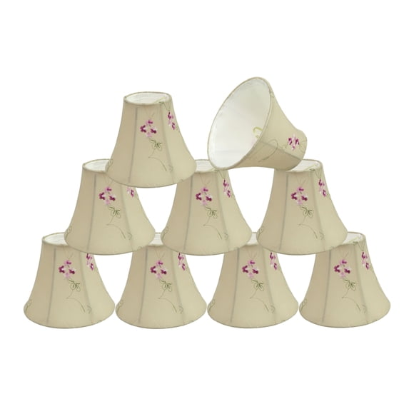 Aspen Creative Corporation 6'' Cotton Bell Candelabra Shade (Set of 9)