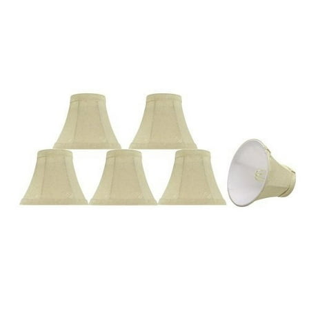Aspen Creative Corporation 6'' Fabric Bell Candelabra Shade (Set of 6)