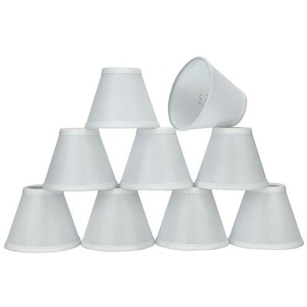 White Network Fabric Empire Chandelier Lamp Shades Set of 9