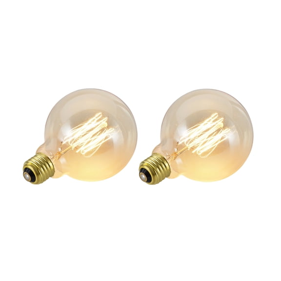 Aspen Creative Corporation 60W E26 Incandescent Edison Globe Light Bulb (Set of 2)