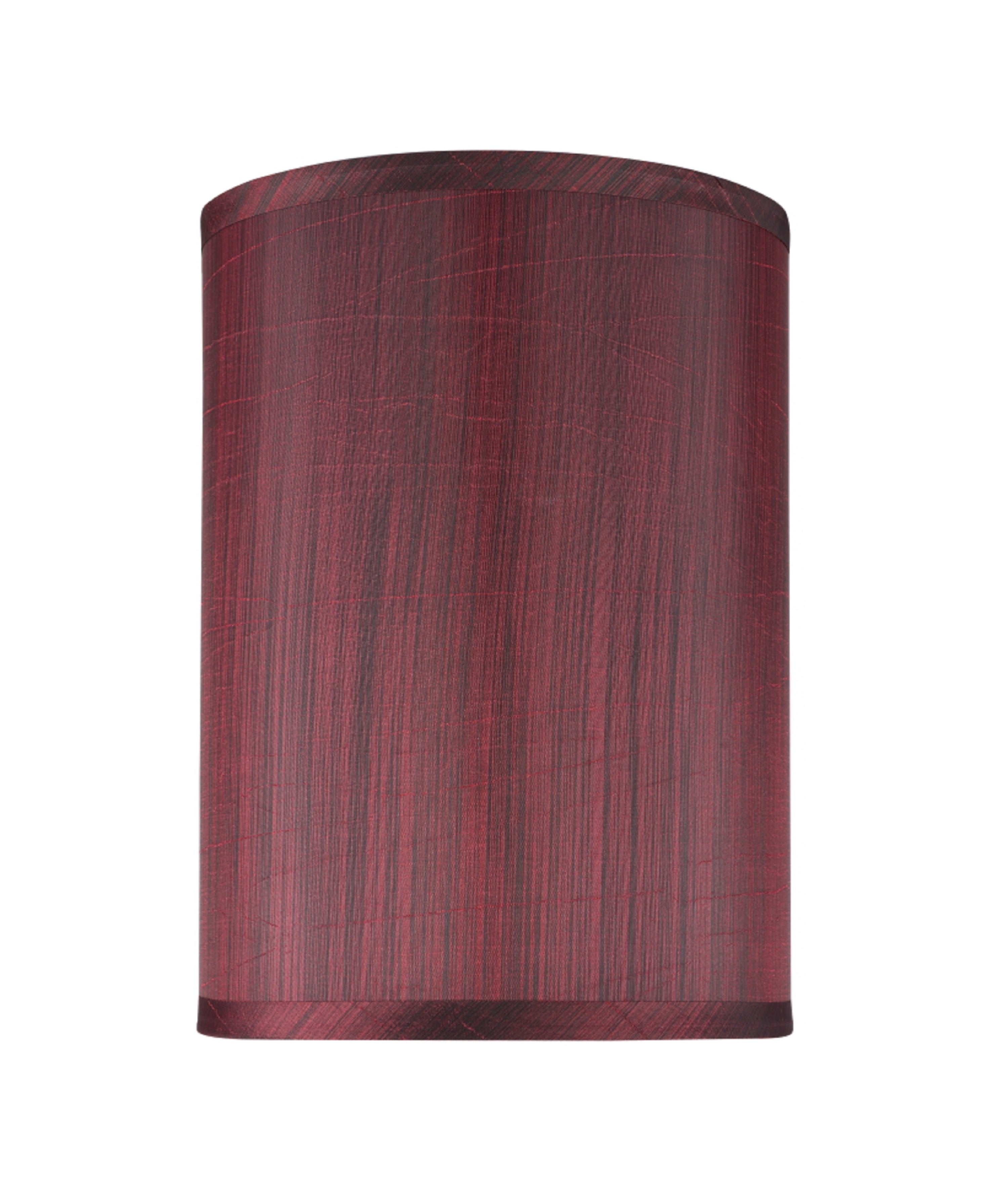 Dark Red Synthetic Fabric Drum Lamp Shade, 8" x 11"