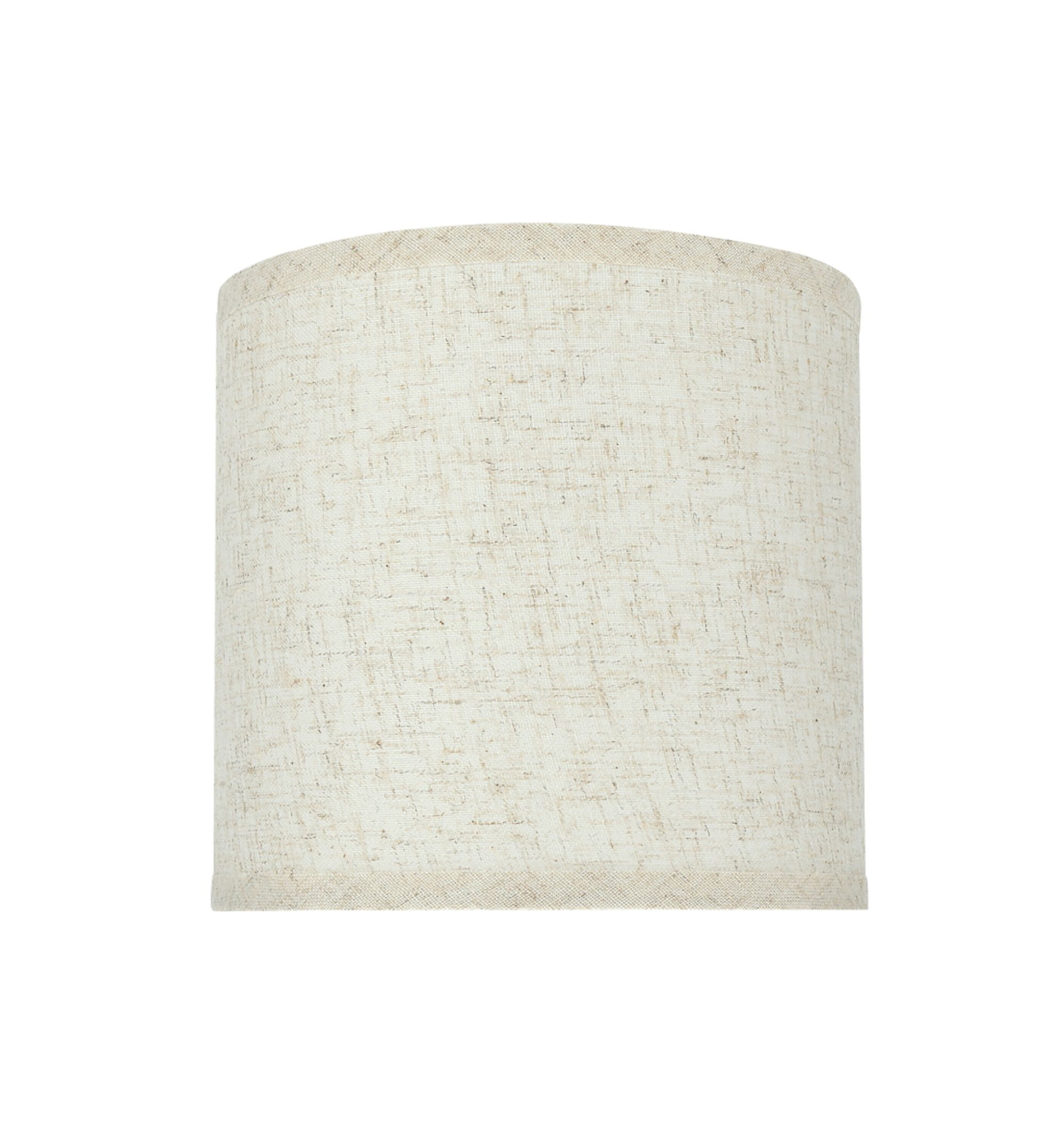 Flaxen Linen Drum Lamp Shade, 8-inch Height