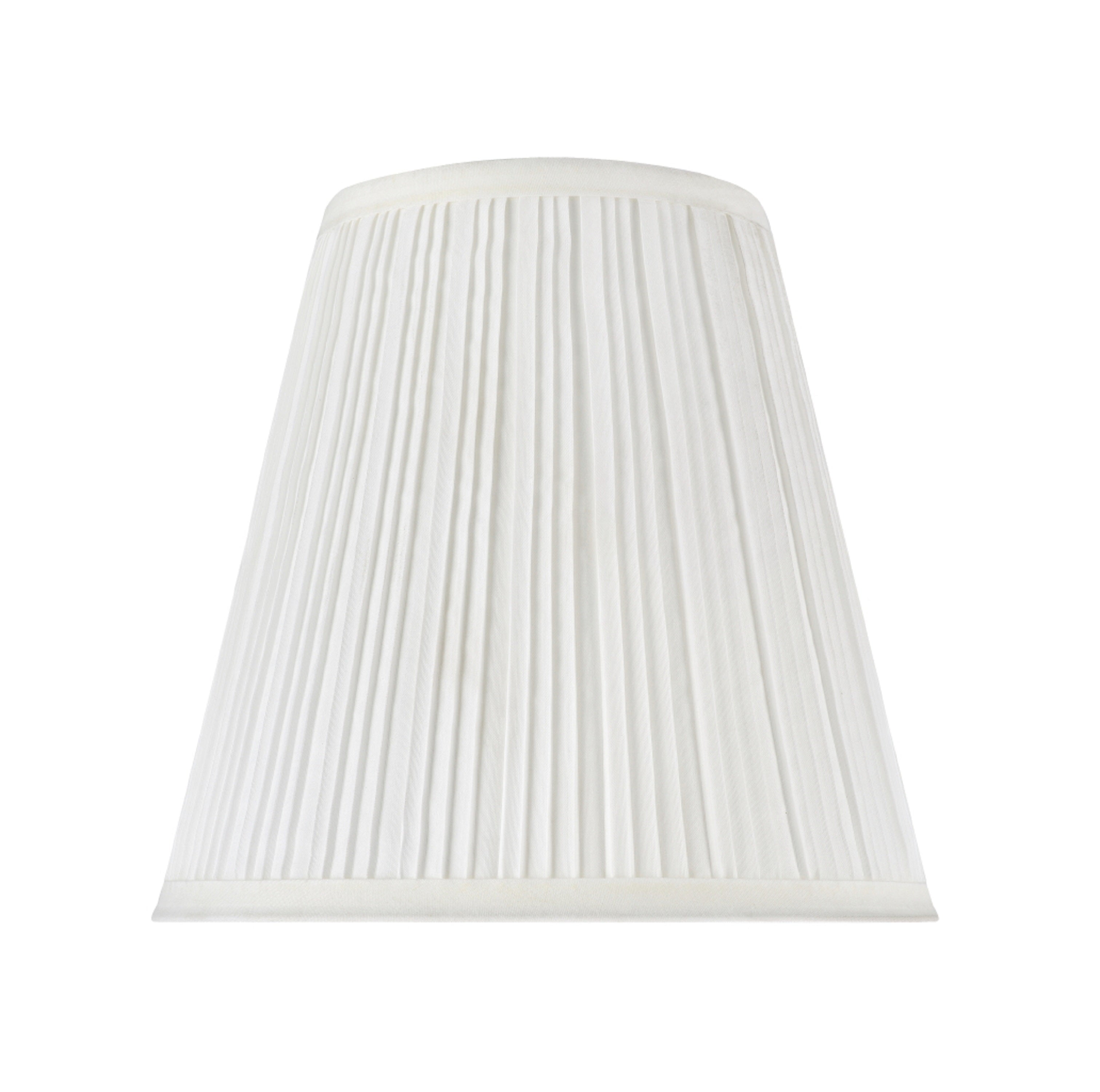 Off-White Pleated Fabric Empire Lamp Shade, 9''