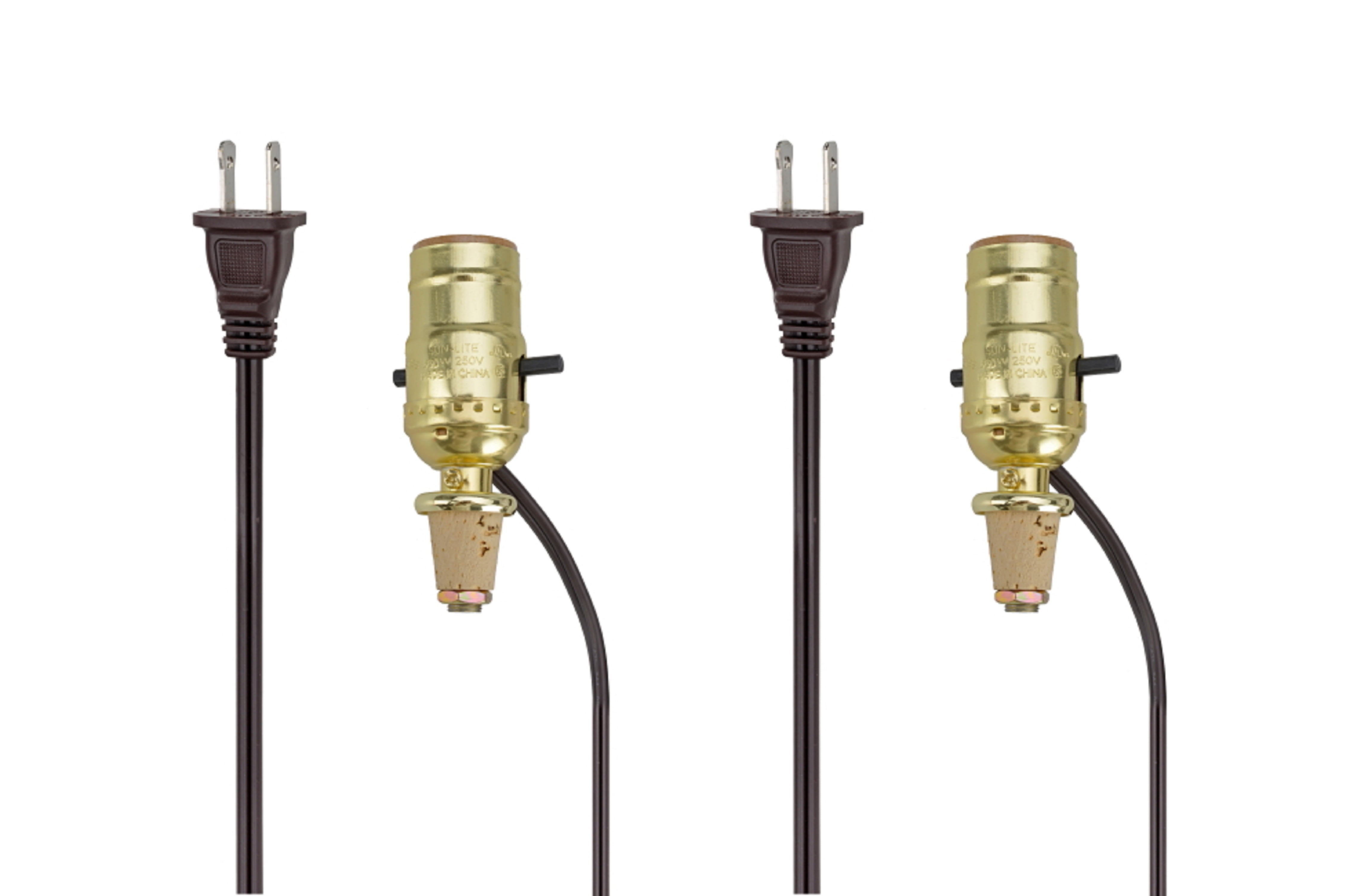 Polished Brass Clip-On Wine Bottle Lamp Kit Set