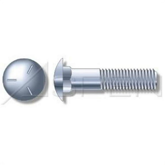 Aspen Fasteners 0.75-10 x 3.75 in. Round-Head-Square Neck-Full-Thread-Carriage-Bolts-&-Shaker-Screen Bolts,-Grade-5-Steel---Zinc - 425 Piece