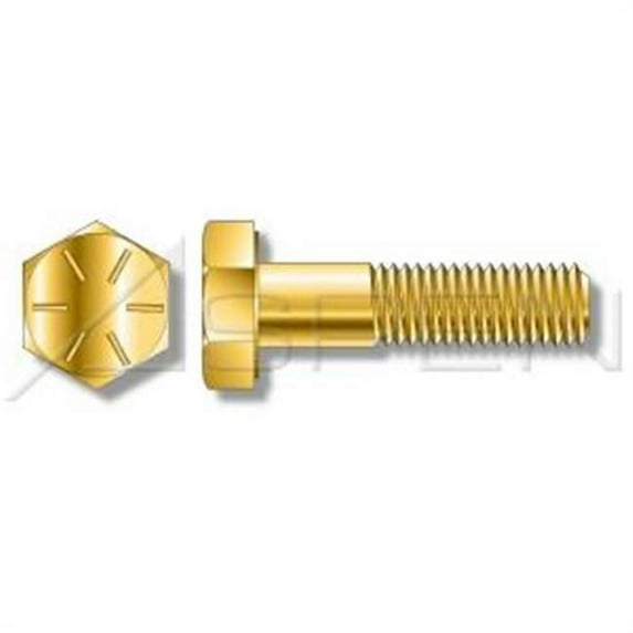 Aspen Fasteners AMBO022-11812X234-000035 1.12 in.-12 x 2.75 in. Hex Head Cap Screws & Bolts UNF Fine Thread Grade 8 Steel, Yellow Zinc - 35 Piece