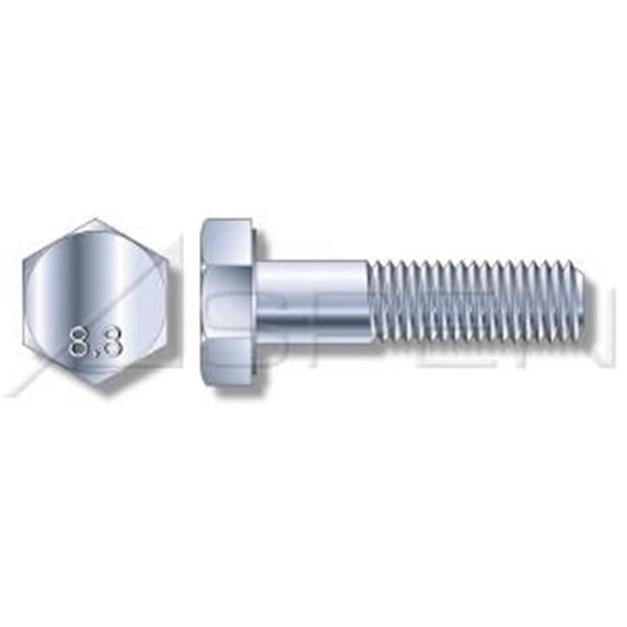 Aspen Fasteners AMME002-12X50-001200 M12 x 50 mm DIN 931 Part Threaded Hex Head Cap Screws & Metric Bolts, Class 8. 8