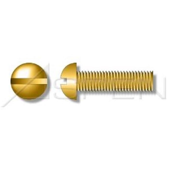 Aspen Fasteners No.4-40 x 0.625 in. Round Slotted Machine Screws - Brass - 1500 Pieces