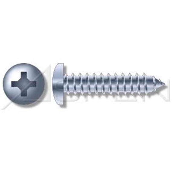 Aspen Fasteners No.4 x 0.437 in. Pan Phillips Drive Type AB Self-Tapping Sheet Metal Screws - Steel - Zinc - 10000 Pieces