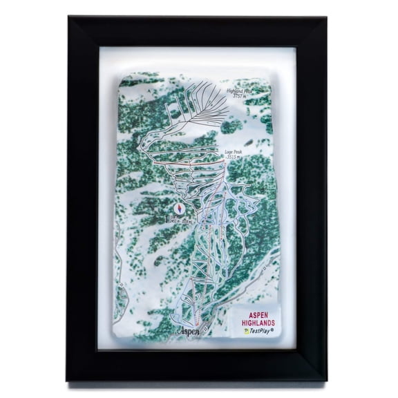 Aspen Highlands Ski Resort 3D Raised Relief Map