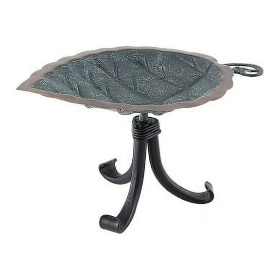 Aspen Leaf Birdbath with Tripod Stand