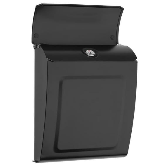 Aspen Locking Wall Mount Mailbox Black