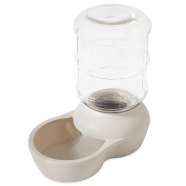 Aspen Pet Lebistro Waterer Bleached Linen 1 Gallon