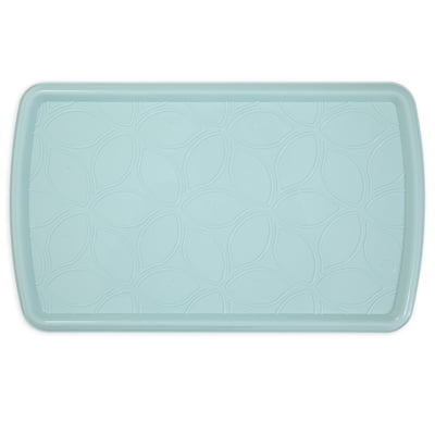 Aspen Pet Rimmed Pet Food and Water Bowl Non Skid Food Safe Mat, for Cats and Dogs, 19" x 11.5" x 0.45"