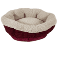 thumbnail image 1 of Aspen Pet Round Self Warming Oval Lounger Pet Bed for Dog and Cats, 19.5 x 19.5 x 7, Red, 1 of 7