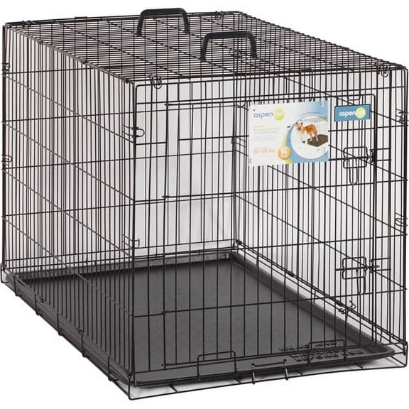 Aspen Pet Single Door Wire Dog Kennel, X-Large, 48"L