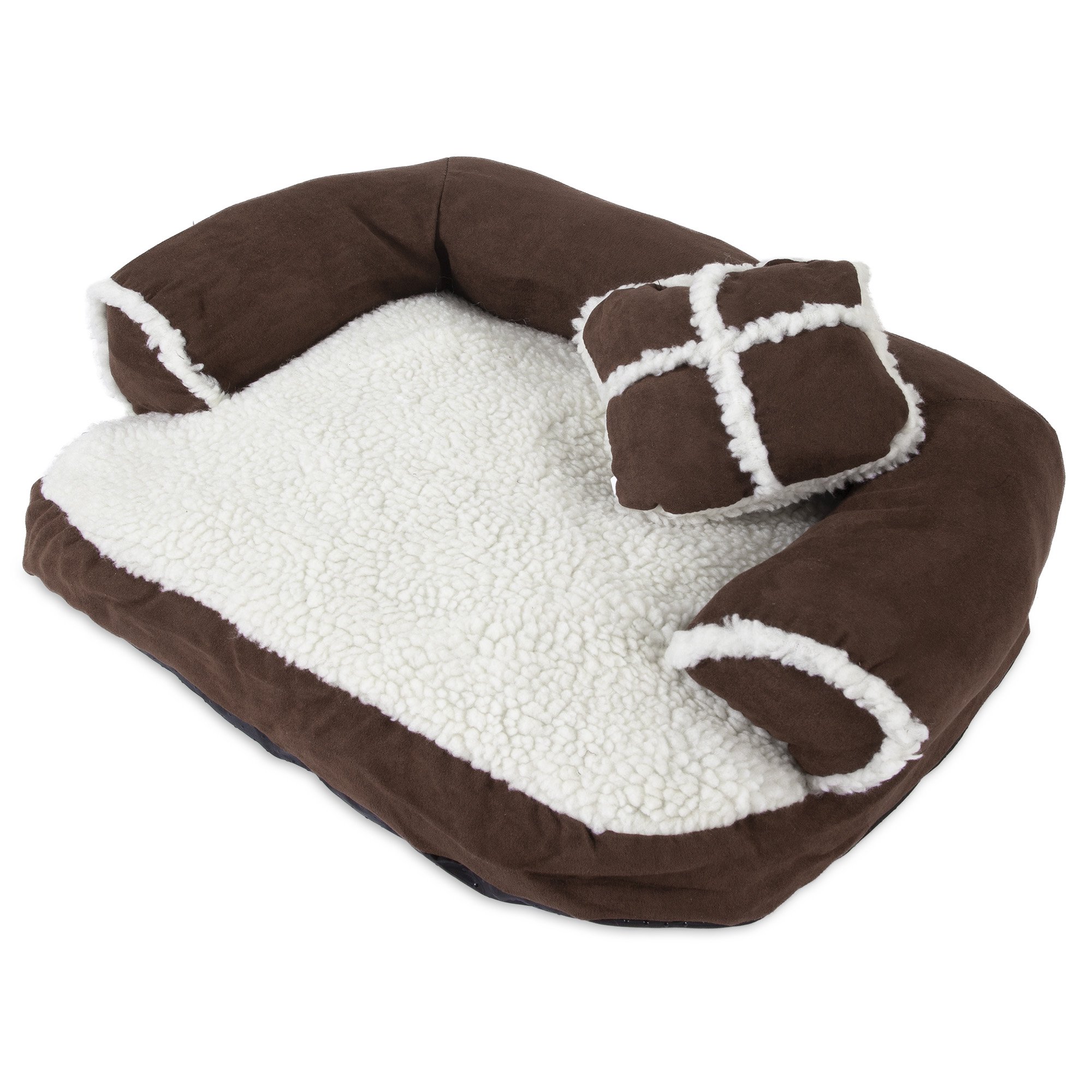Aspen Pet Sofa Dog Bed with Pillow, 20"L x 16"W x 9"H