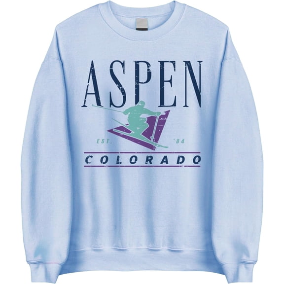 Aspen Ski Sweatshirt - Vintage Crewneck, 90s Style