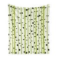 thumbnail image 1 of Aspen Tree Soft Flannel Fleece Blanket, Abstract Style Birch Woods Growth Stems Theme with Color Splashes, Cozy Plush for Indoor and Outdoor Use, 50" x 70", Yellow Green Black White, by Ambesonne, 1 of 6
