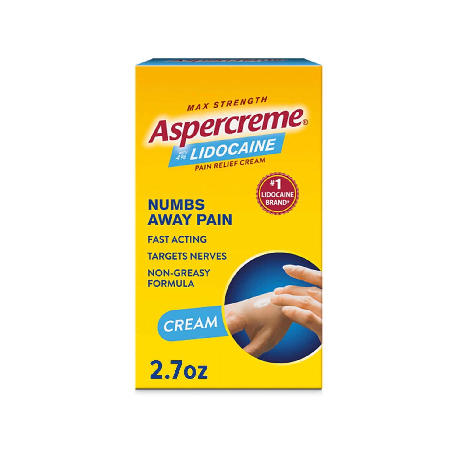 Aspercreme with 4% Lidocaine Pain Relief Cream, 2.7 oz.