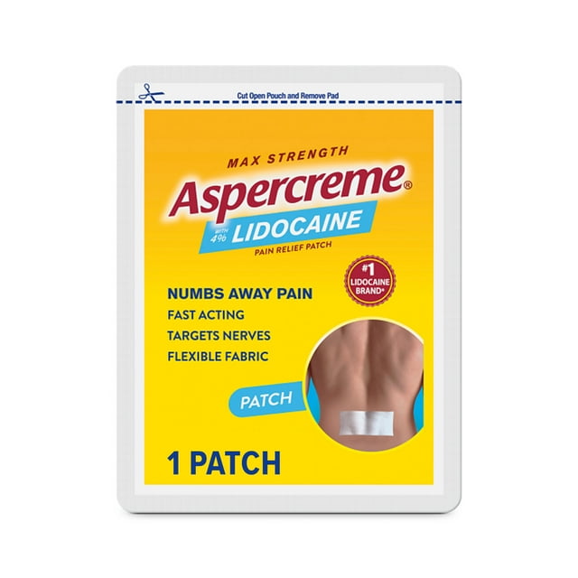 Aspercreme Lidocaine Patch How Long Does It Last Aspercreme Lidocaine Pain Relief Patch, 1 Ct. - Walmart.com