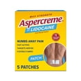 thumbnail interactive-video image 1 of Aspercreme Max Strength Topical Numbing Pain Reliever Patches, 4% Lidocaine, Odor Free, 6 Count, 1 of 11
