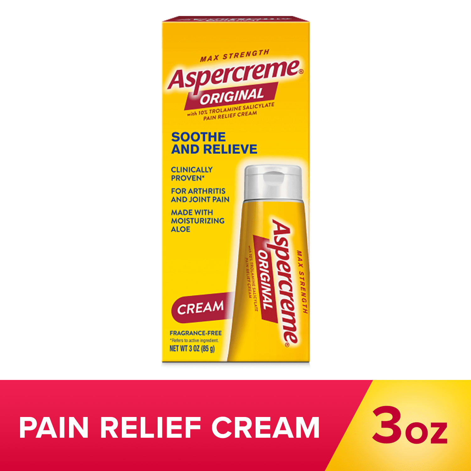 Aspercreme Pain Relieving Creme, Maximum Strength, Odor Free - 3 oz