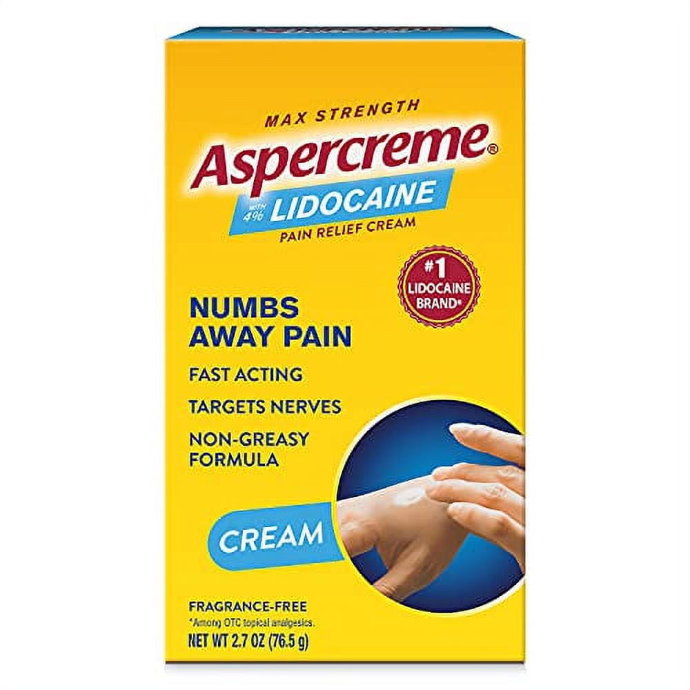 Aspercreme with Lidocaine Maximum Strength Pain Relief Cream, 2.7 oz