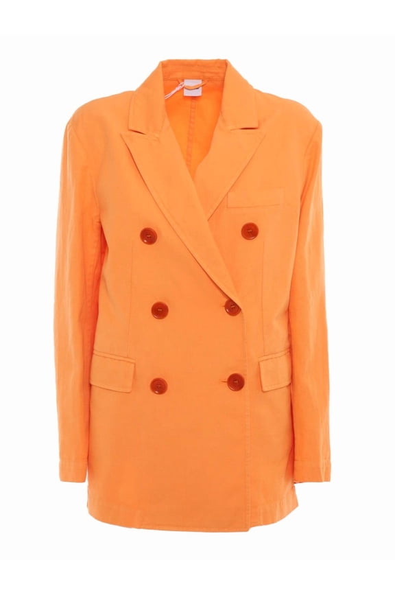 Double-Breasted Blazer With Classic Lapel And Front Pockets (Women's)