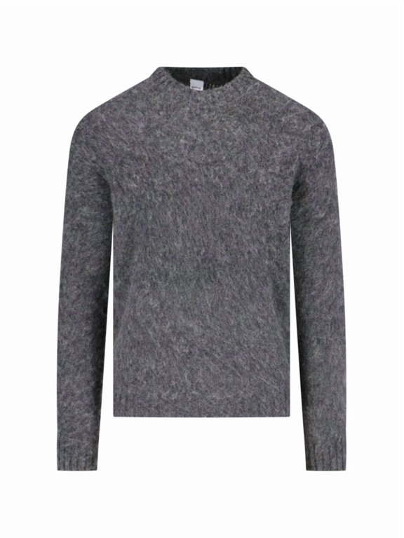 Grey M183 Shetland Wool Sweater (Men's)