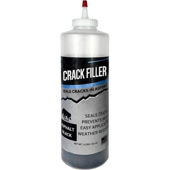 Asphalt Crack Filler - Dry Granular, Durable Seal for Driveways and Pavement Repair- Asphalt Black