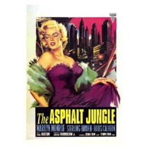 Asphalt Jungle The Movie poster Metal Print 12inx16in Multi-Color Square Adults Best Posters