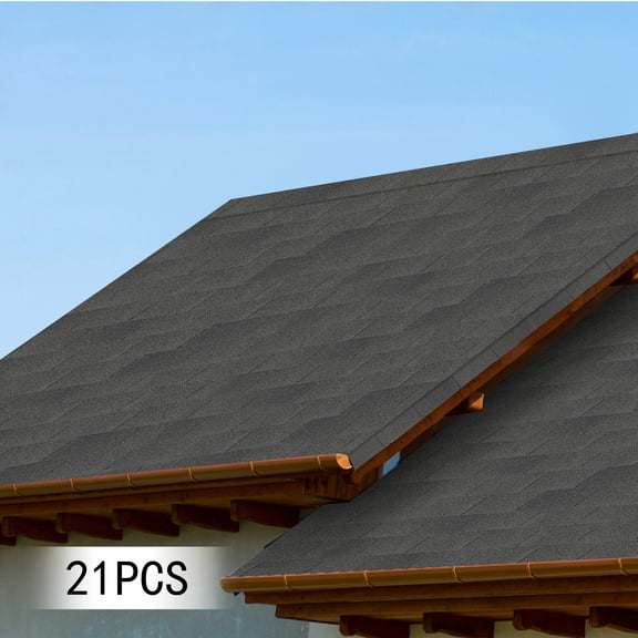 Asphalt Shingles Roof Tiles,  21Pcs Asphalt Roof Shingles (Grey)