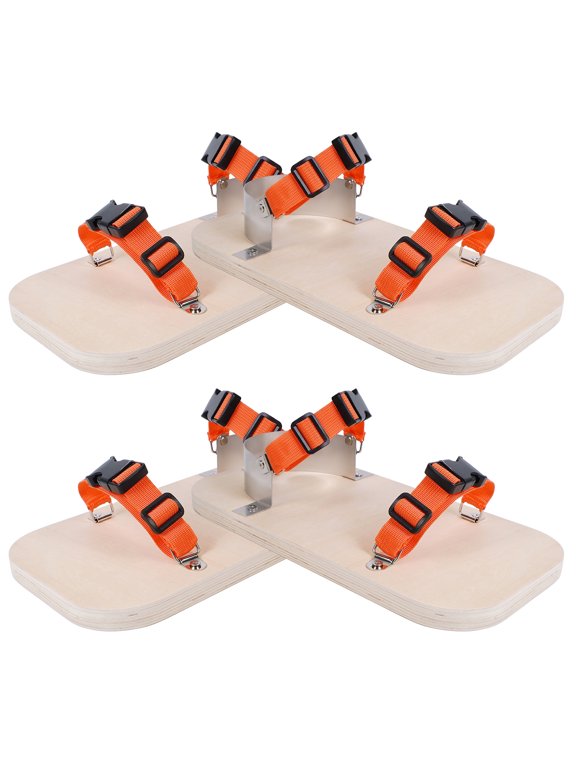 Asphalt Shoes ,Asphalt Tamping Shoes, Wooden Asphalt Shoes, Adjustable Straps, for Tamping and Compacting Hard to Reach Areas