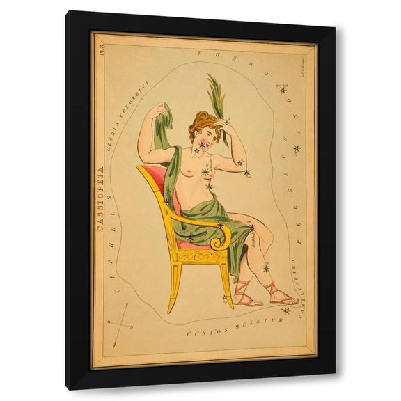 Jehoshaphat Aspin 13x18 Black Modern Wood Framed Wall Art Titled - Cassiopeia, 1825