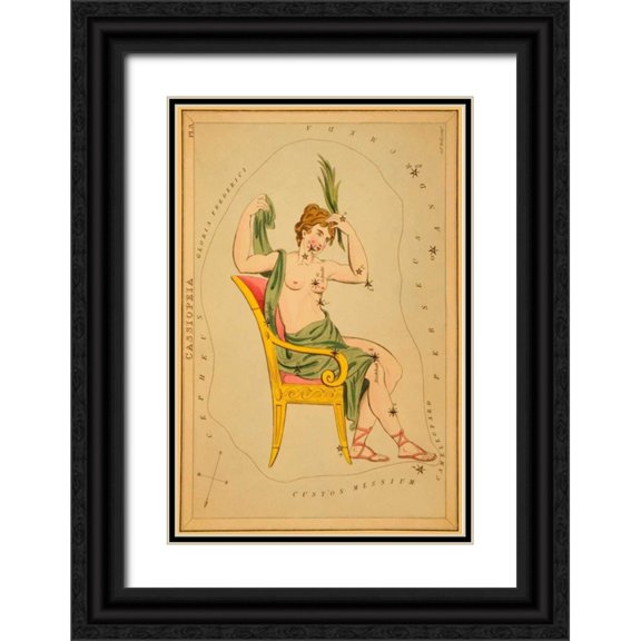 Aspin, Jehoshaphat 17x24 Black Ornate Wood Framed with Double Matting Museum Art Print Titled - Cassiopeia, 1825