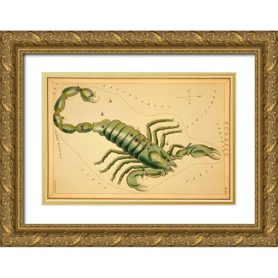 Aspin, Jehoshaphat 24x17 Gold Ornate Wood Framed with Double Matting Museum Art Print Titled - Scorpio, 1825