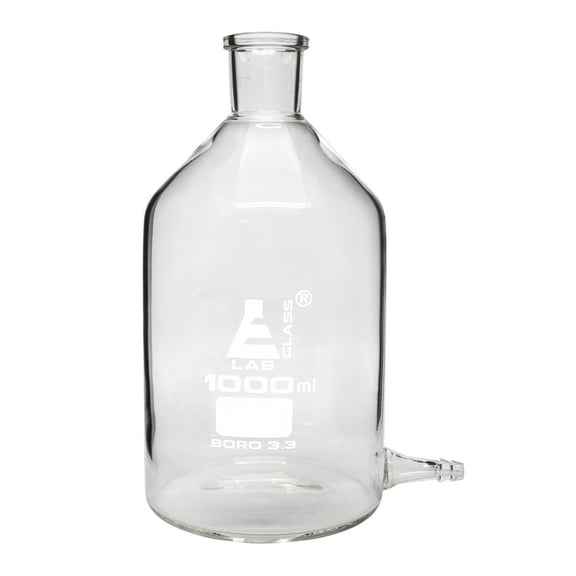 Aspirator Bottle with Outlet for Tubing, 1000ml, Borosilicate Glass - Eisco Labs