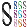 thumbnail image 1 of Aspire 10 Pack S-Shaped Aluminum Carabiners Assorted, 2 Inch Double Snap Hook Clips for Keychains, Backpacks, Camping Picnics, 1 of 6