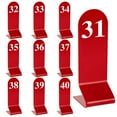 thumbnail image 1 of Aspire 10PCS Acrylic Table Numbers, Tent Style Numbers Sign, Double Sided Table Number Card for Restaurant-Red-Number 31to40, 1 of 7