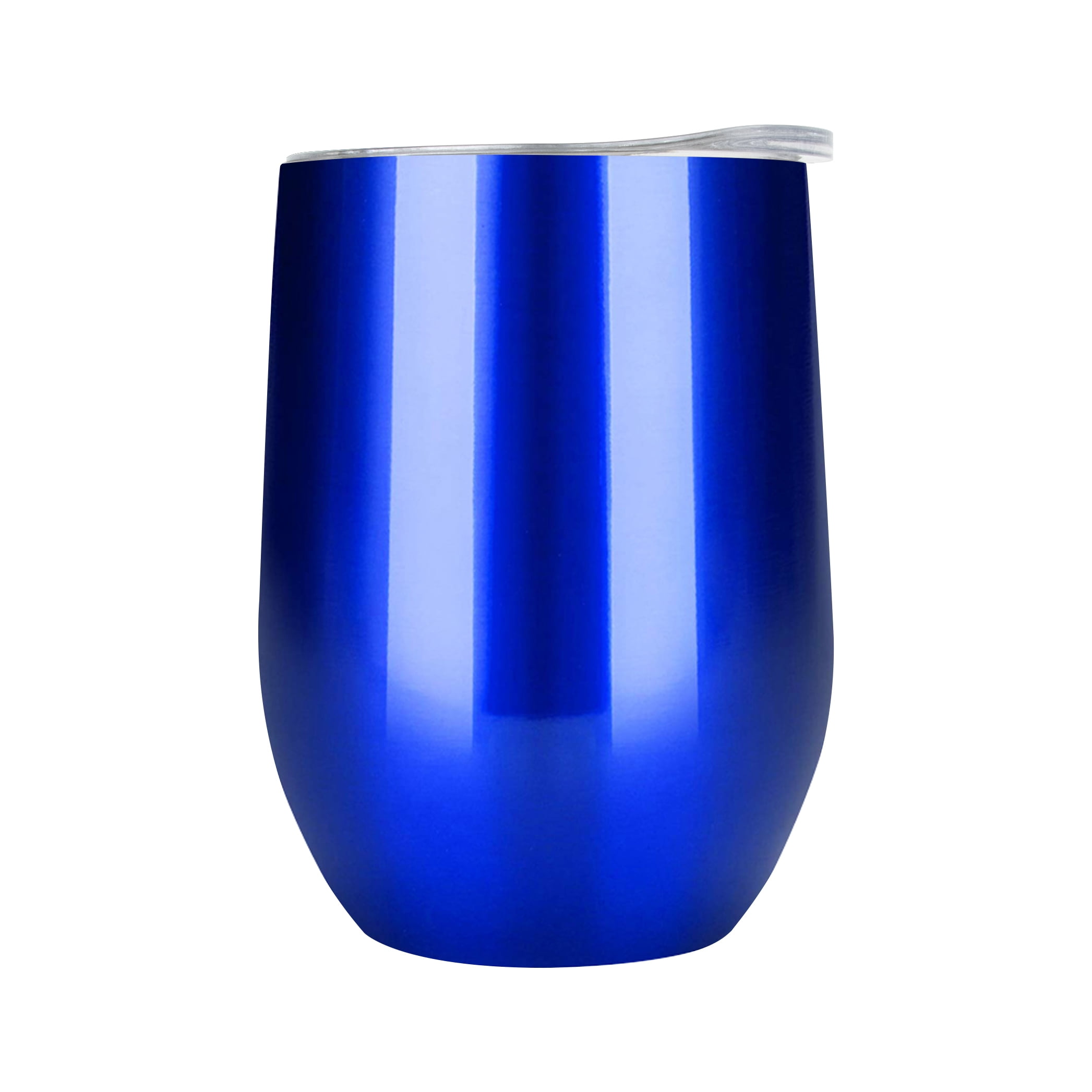12oz Wine Tumbler With Lid - Glass Blue
