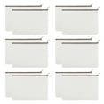 thumbnail image 1 of Aspire 12-Pack Canvas Bag with Lining, White Pouch Brown Zipper, 6-3/4" x 4-3/4" DIY Craft Bag, Christmas Gift Bag, 1 of 8