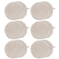 thumbnail image 1 of Aspire 12-Pack Round Beige Canvas Coin Purses, 4 Inch Circle Blank Pouch for DIY, 1 of 5